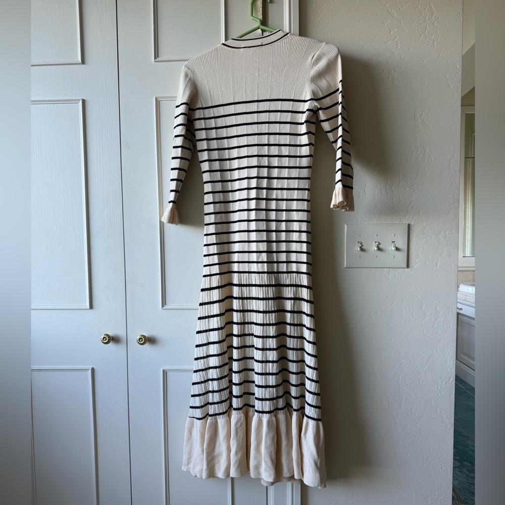 NWT Sandro Stripy Knit Maxi Dress Size L - Picture 9 of 11